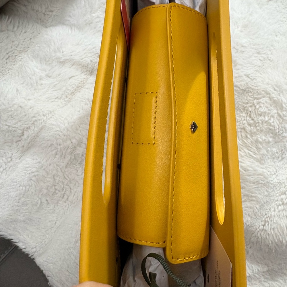 Kate Spade Mustard Woven Shoulder Bag - Picture 7 of 14